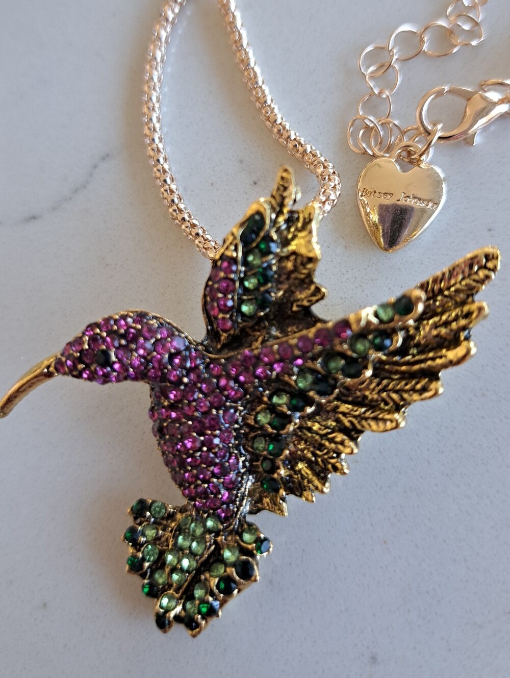Betsey Johnson Hummingbird Neckl.
